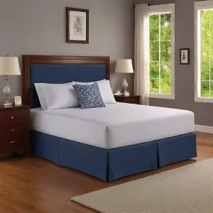 23" Inches Drop Bed Skirt Solid Navy Blue Egyptian Cotton