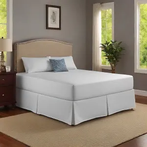 24" Inches Drop Bed Skirt White Egyptian Cotton 1000TC