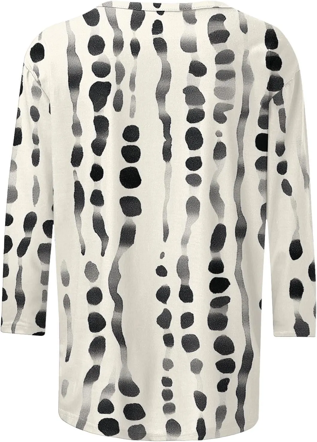 3/4 Length Sleeve Womens Tops Plus Size Print Graphic Tee Shirts Causal Dressy Crewneck Shirts Loose Fit Blouse Tees