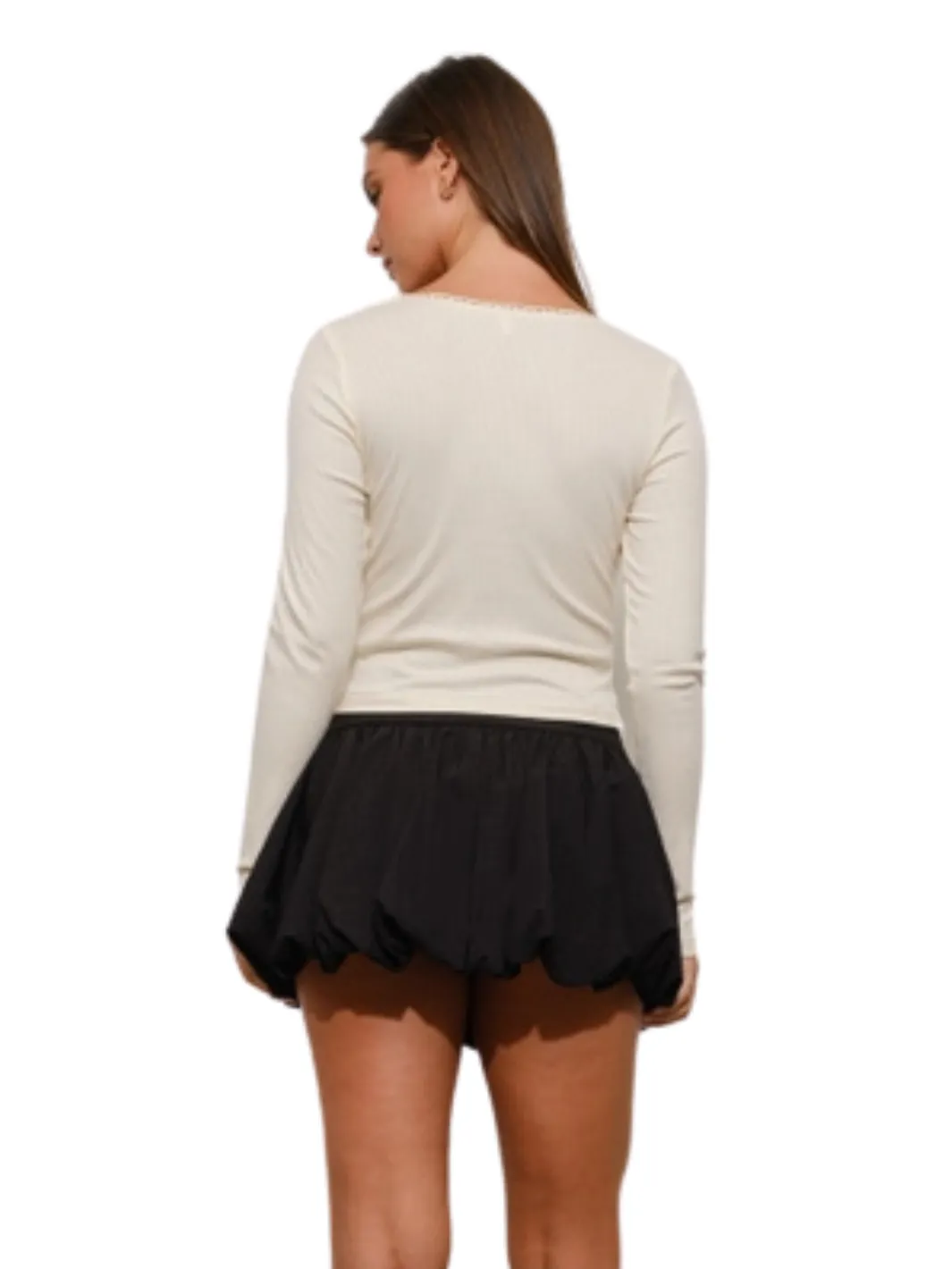 Annabelle Bubble Hem Mini Skirt