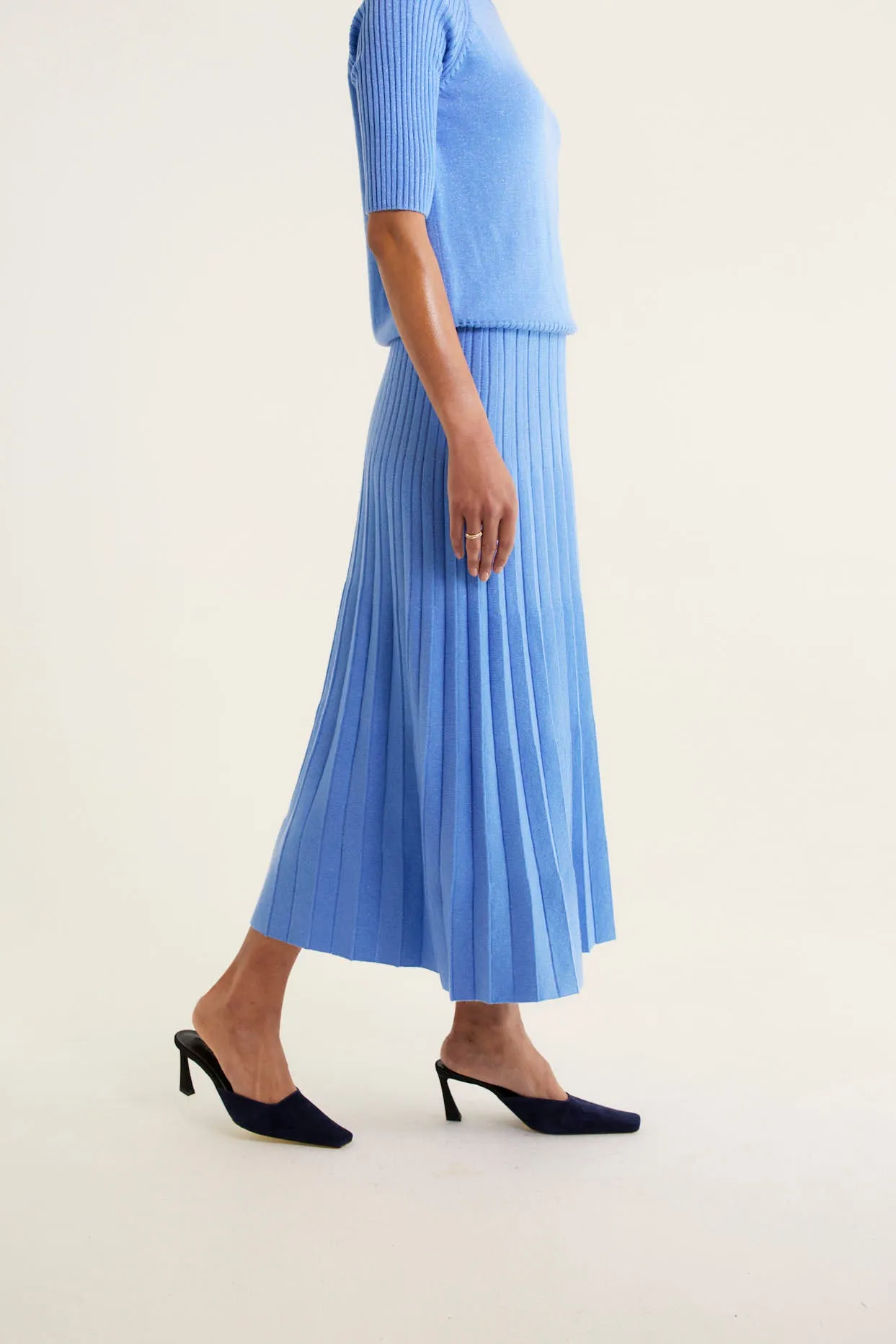 Barney Lurex Skirt In Sky