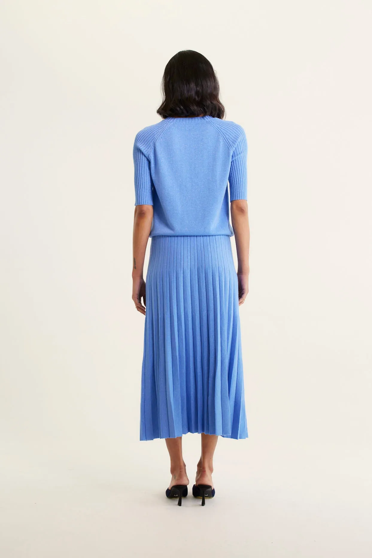 Barney Lurex Skirt In Sky