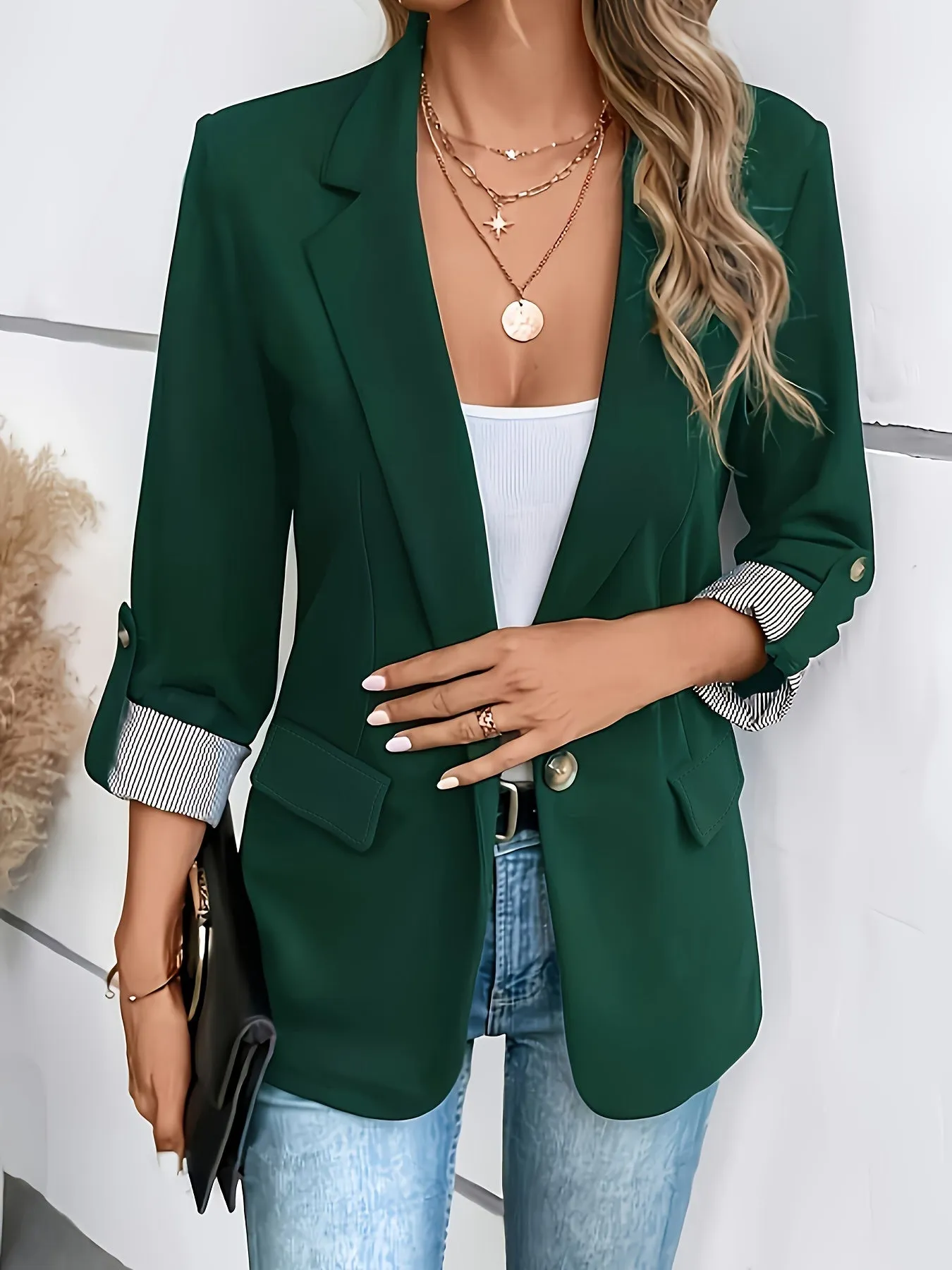 Bella I Stylish Notched Collar Blazer