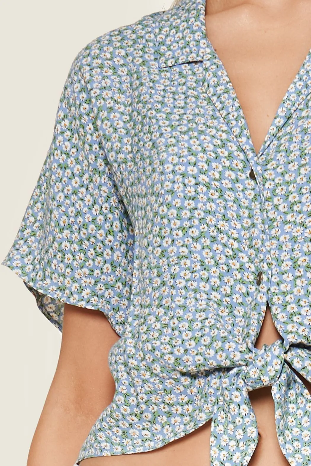 Bellare Floral Tie Front Top