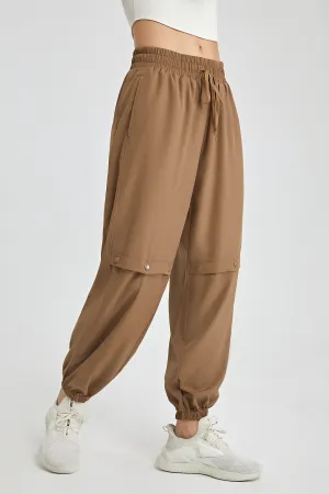 Boyfriend Cargo Pants with Drawstring