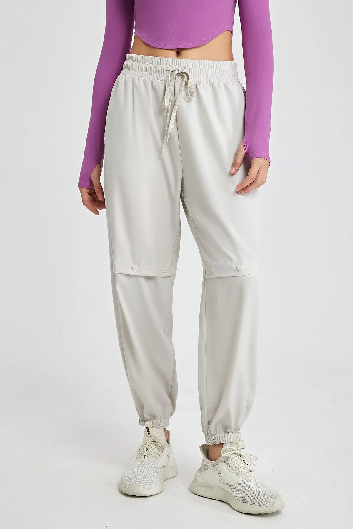Boyfriend Cargo Pants with Drawstring