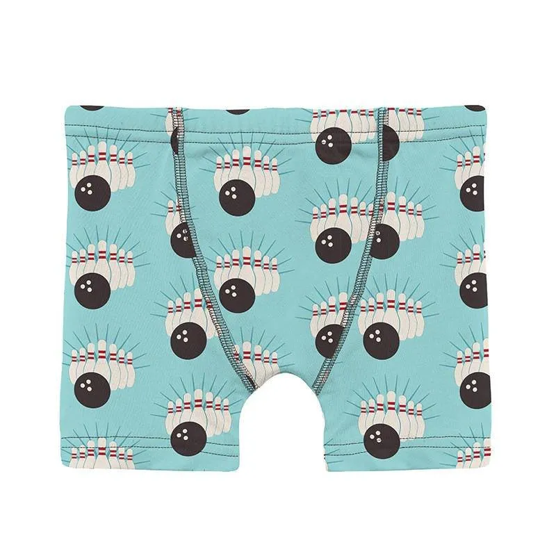 Boy's Print Bamboo Boxer Briefs (Set of 3) - Natural Soda Pop, Summer Sky Bowling & Balloon
