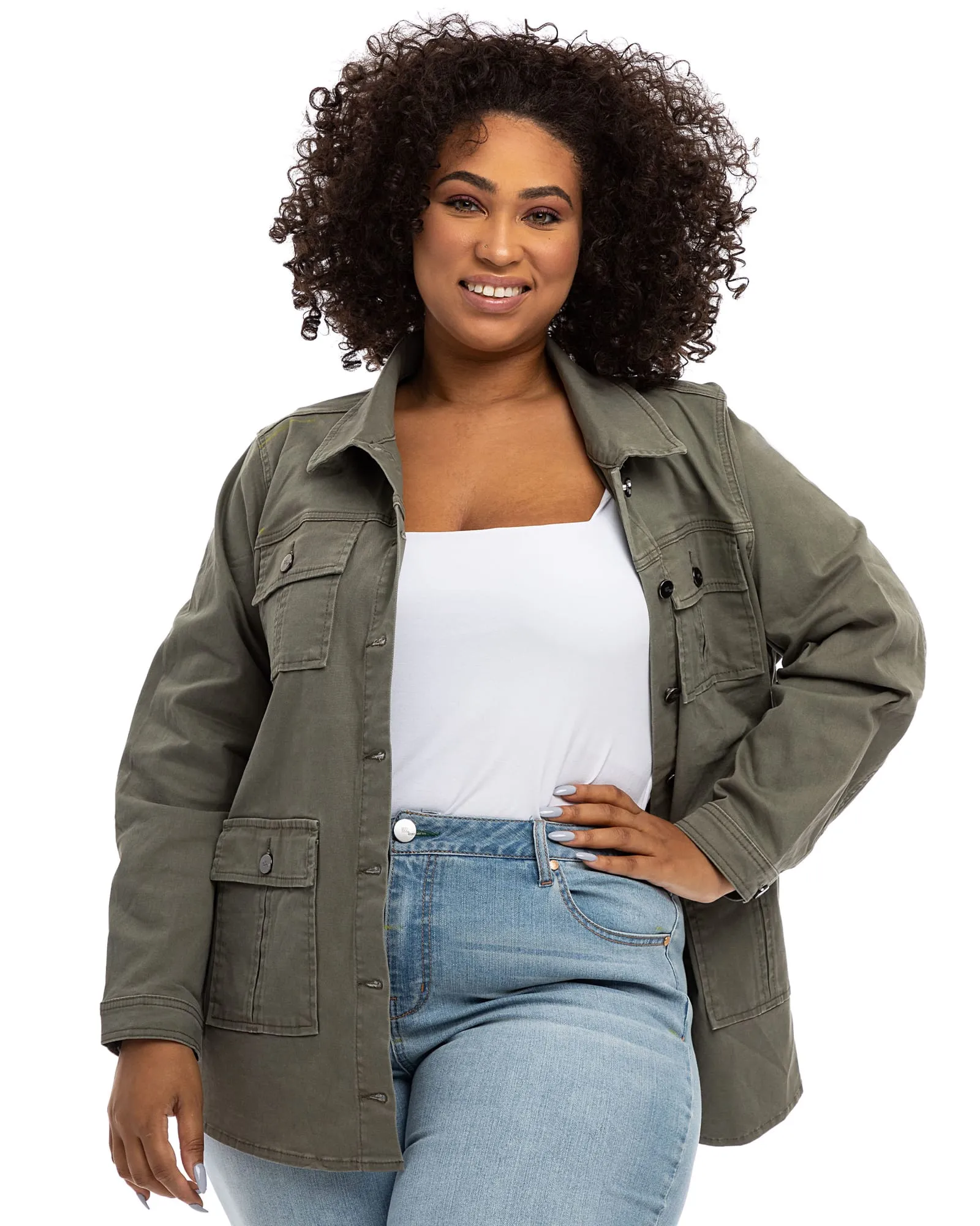 Bree Twill Utility Jacket | Kasey