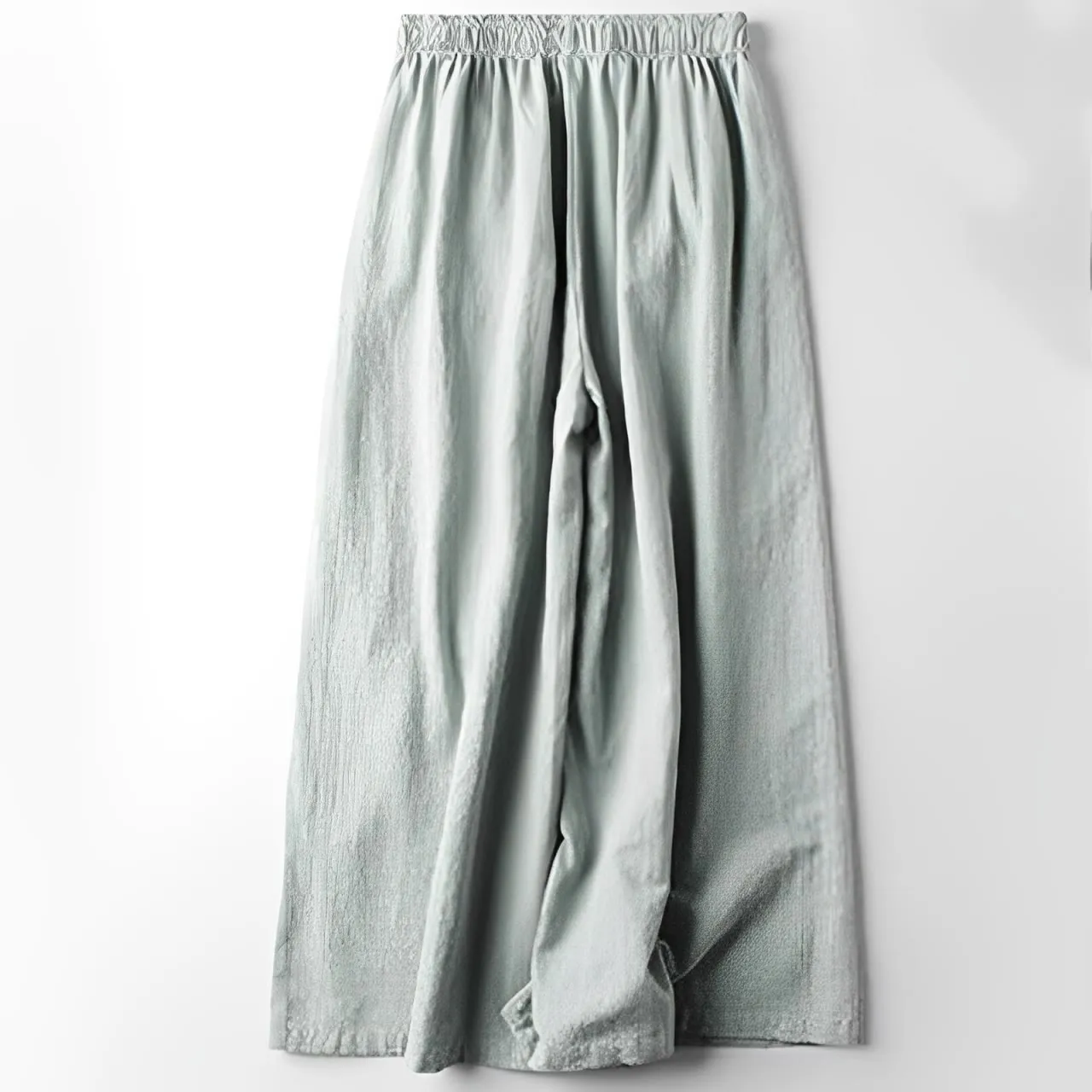 Buddha Stones Spring Ethnic Embroidery Cotton Linen Women's Wide Leg Pants With Pockets