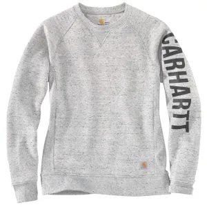 Carhartt Womens Clarksburg Relaxed Fit Sleeve Logo Crewneck Sweatshirt 104410