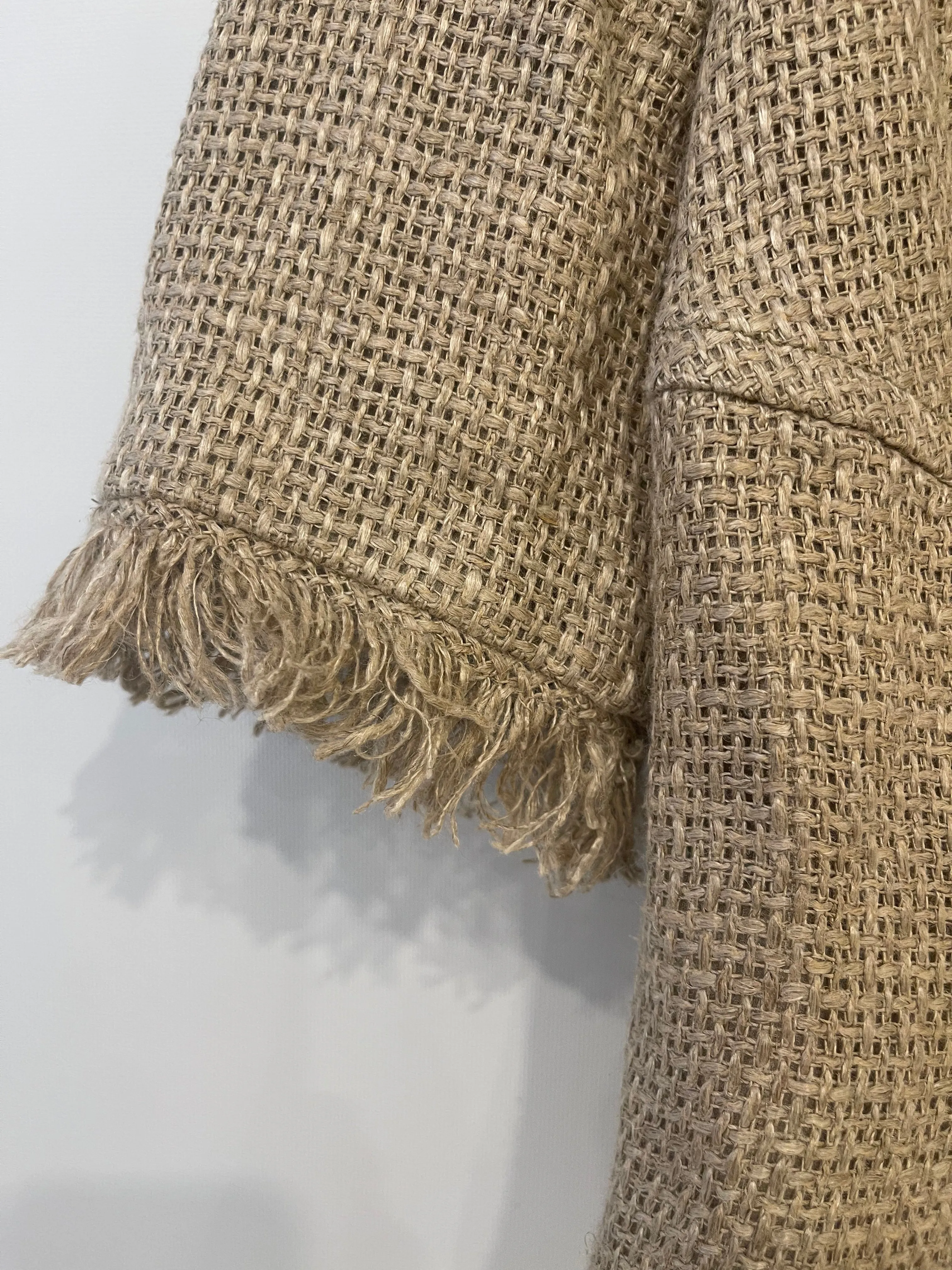 Chanel Ancient Greece 2018 Beige Tweed Jacket With Gold Button Detail Size Fr 40 (uk 12) Rrp £3,500