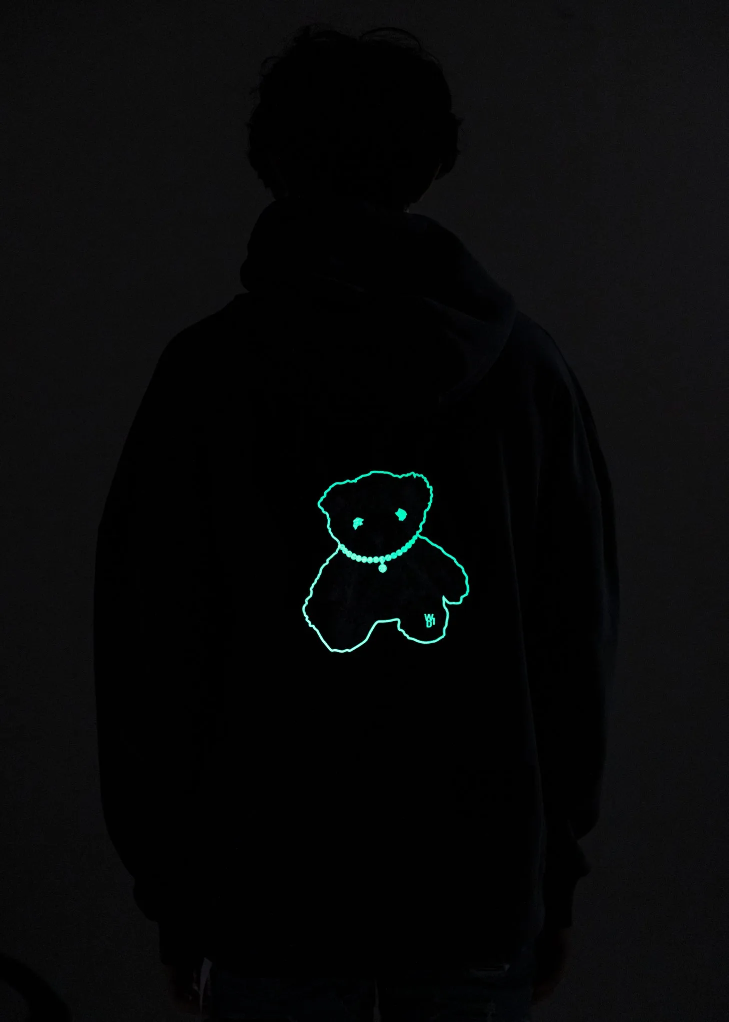 Charcoal Glow In The Dark Teddy Hoodie