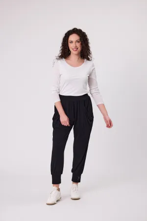 Classified - Signature Print Fresco Pant - C6022 - Black