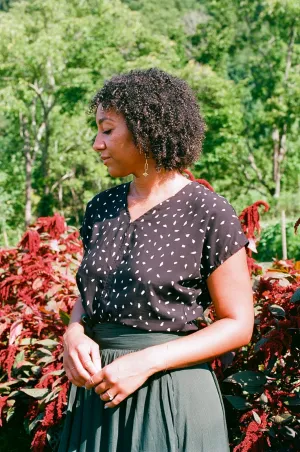Dolman Top in Abstract Dot