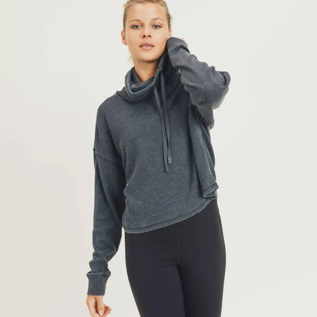 Dusty Cowl-Neck Pullover