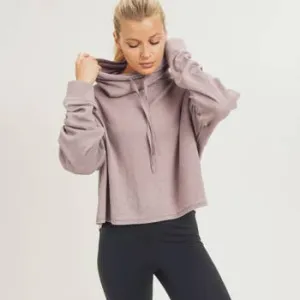 Dusty Cowl-Neck Pullover