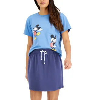 Grayson Threads Black Juniors' Pull On Drawstring-Waist Skirt Blue Size XS