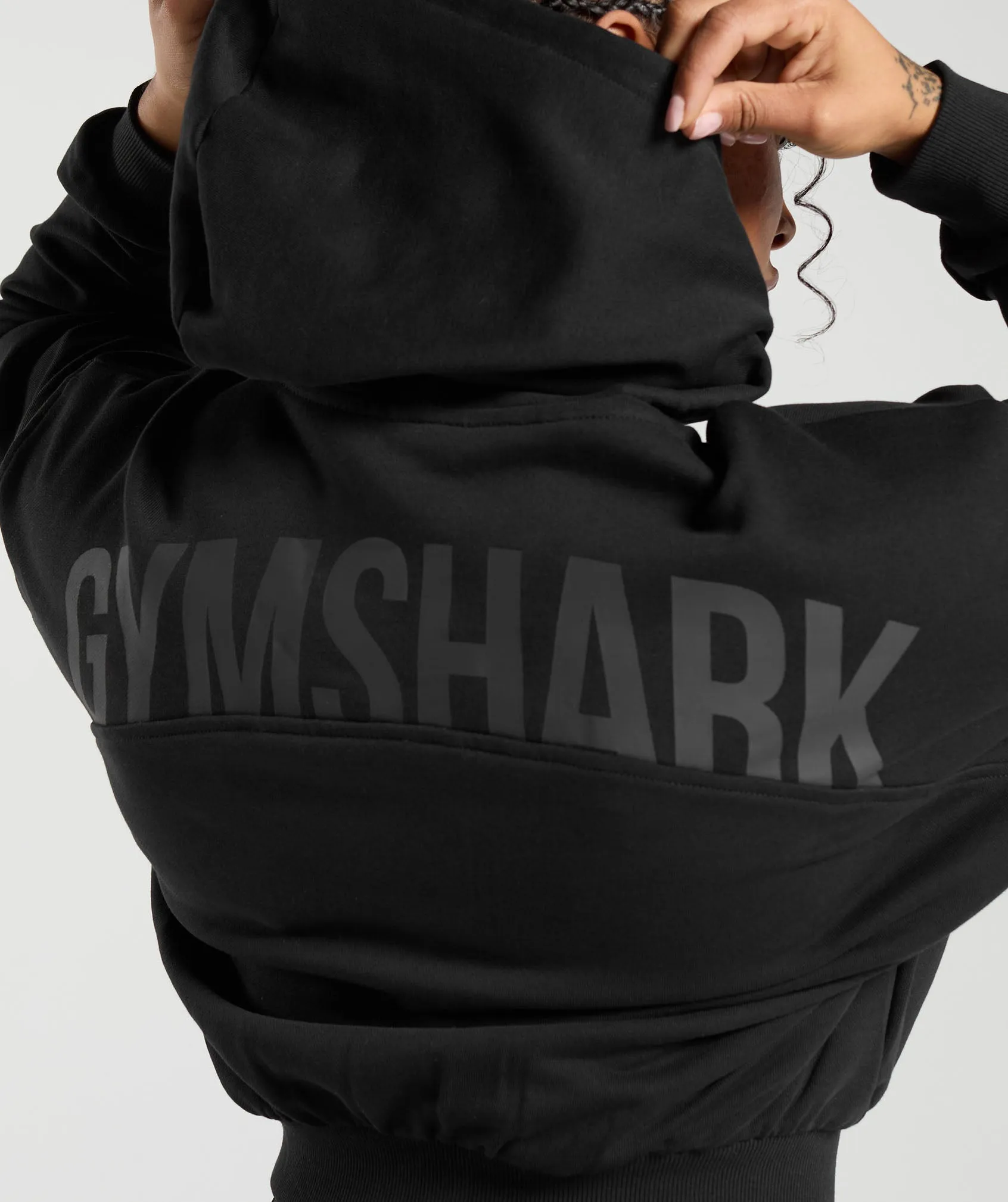 Gymshark Gymshark Power Midi Zip Hoodie - Black