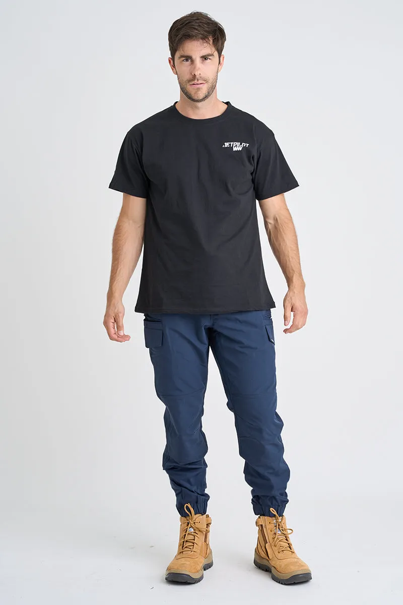 Jet-Lite Hybrid Elastic Waist Cuff Pant - Navy