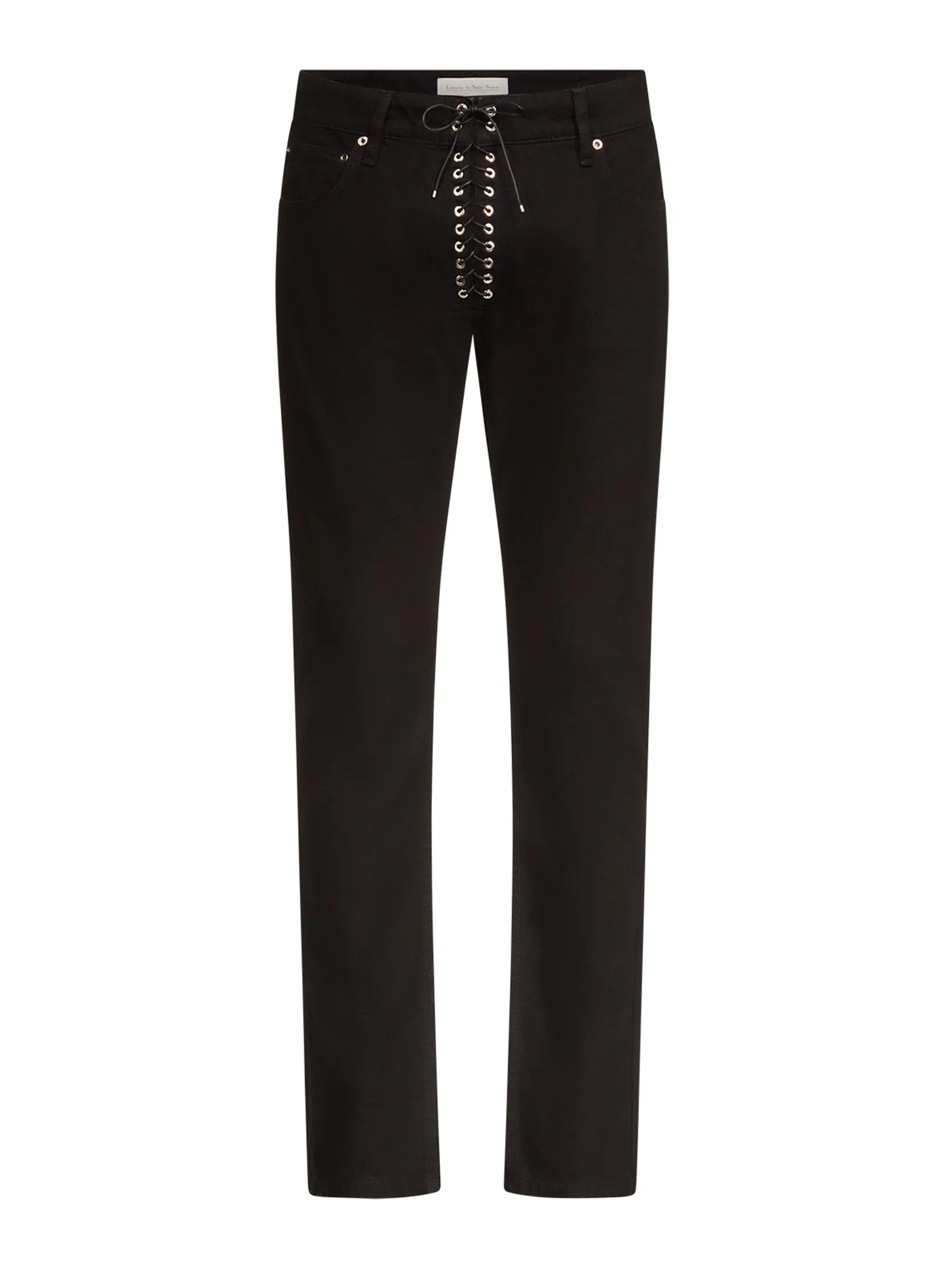 Lace-Up Jeans in Denim