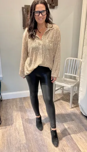 Last Tango Vegan Leather Leggings - XS/S