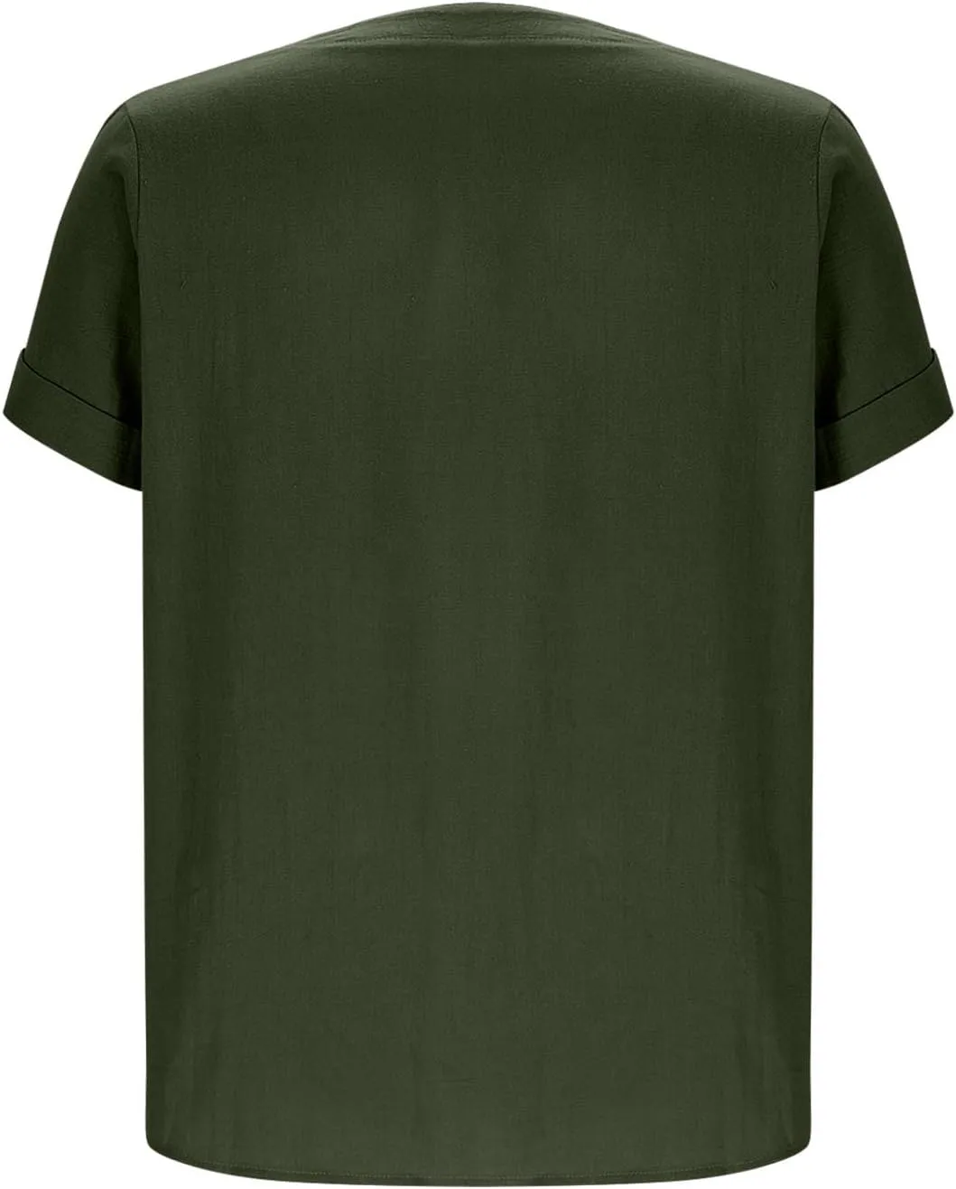 Linen Tops for Women 2025 Summer Button Down V Neck Shirts Casual Short Sleeve Loose Tshirt Cotton Linen Blouse Tees