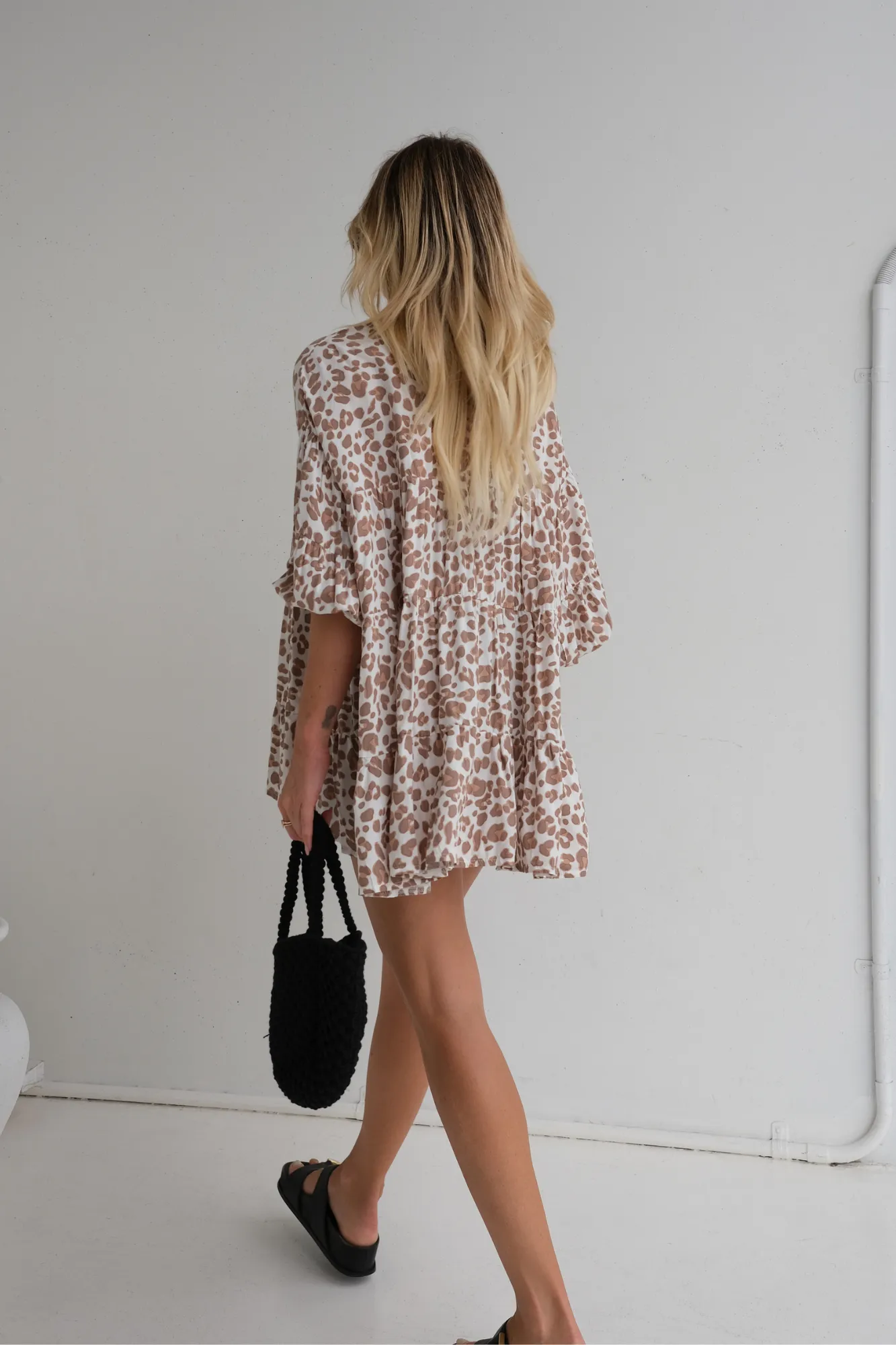 MAYA BLOUSE - SNOW LEOPARD