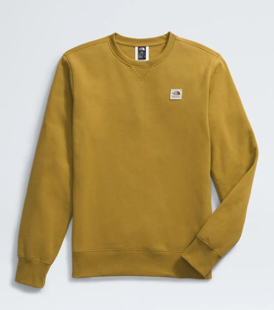 Men's Heritage Patch Crew in Amber Green by The North Face