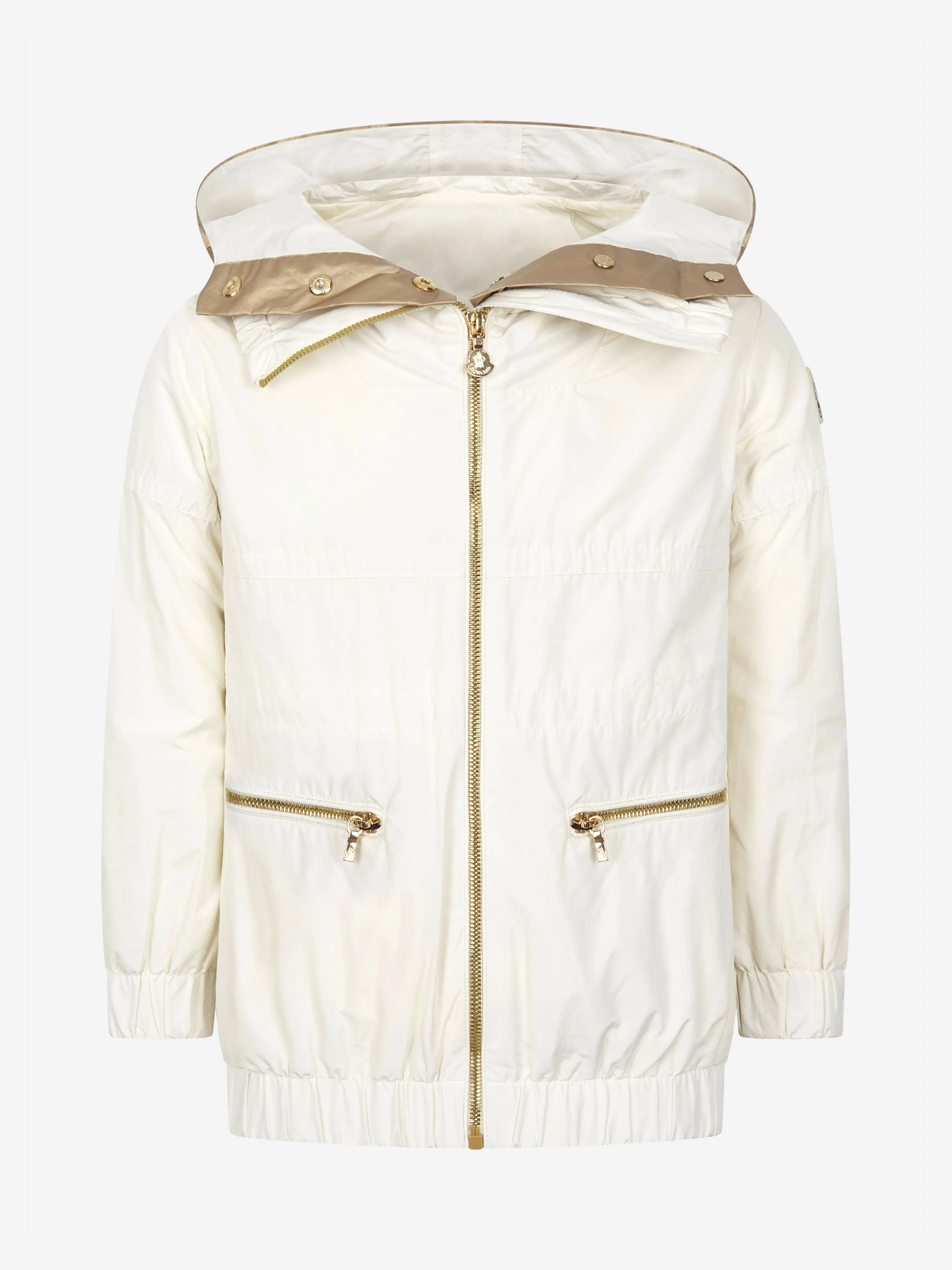 Moncler Enfant Moncler Girls Ivory & Gold Inna Jacket