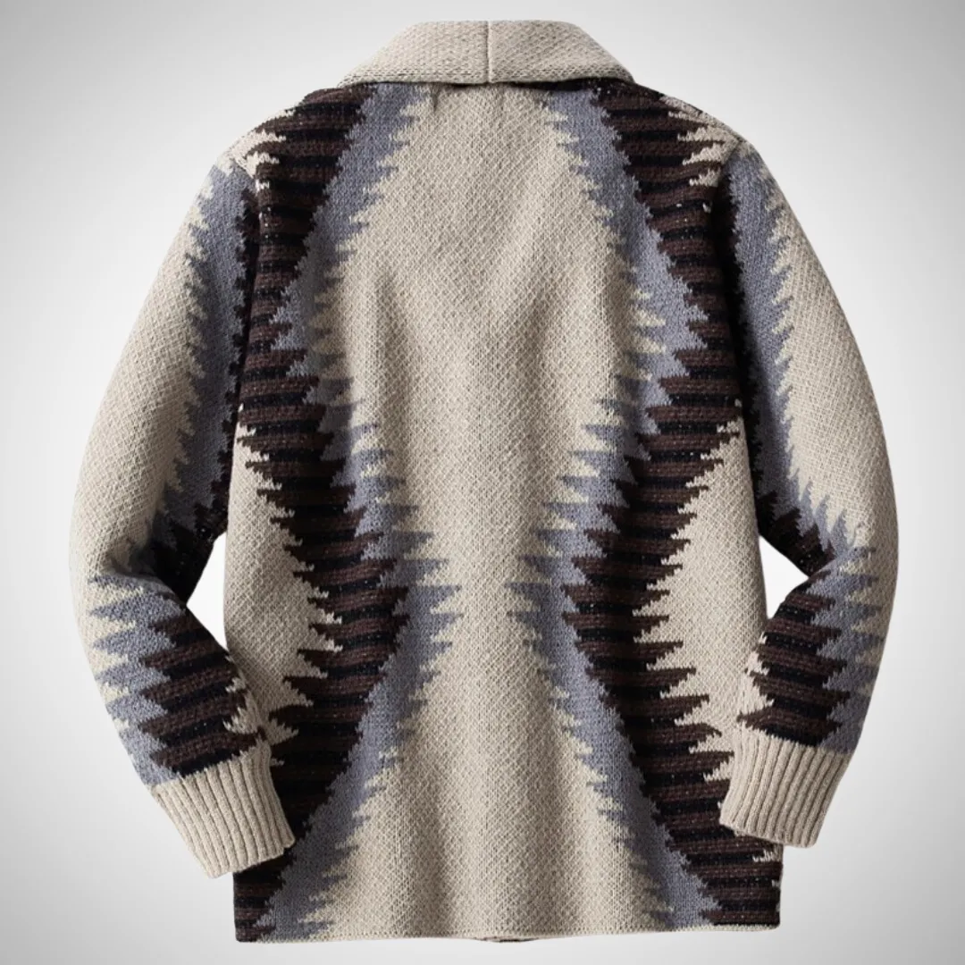 Nelson Jacquard Knit Cardigan