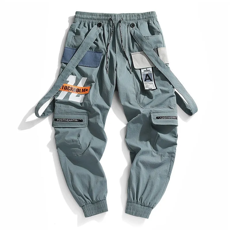 New Hot Jogger Leisure Sports Trousers Men Hip Hop Streetwear Beam Foot Cargo Pants Fashion Printing Men Pants