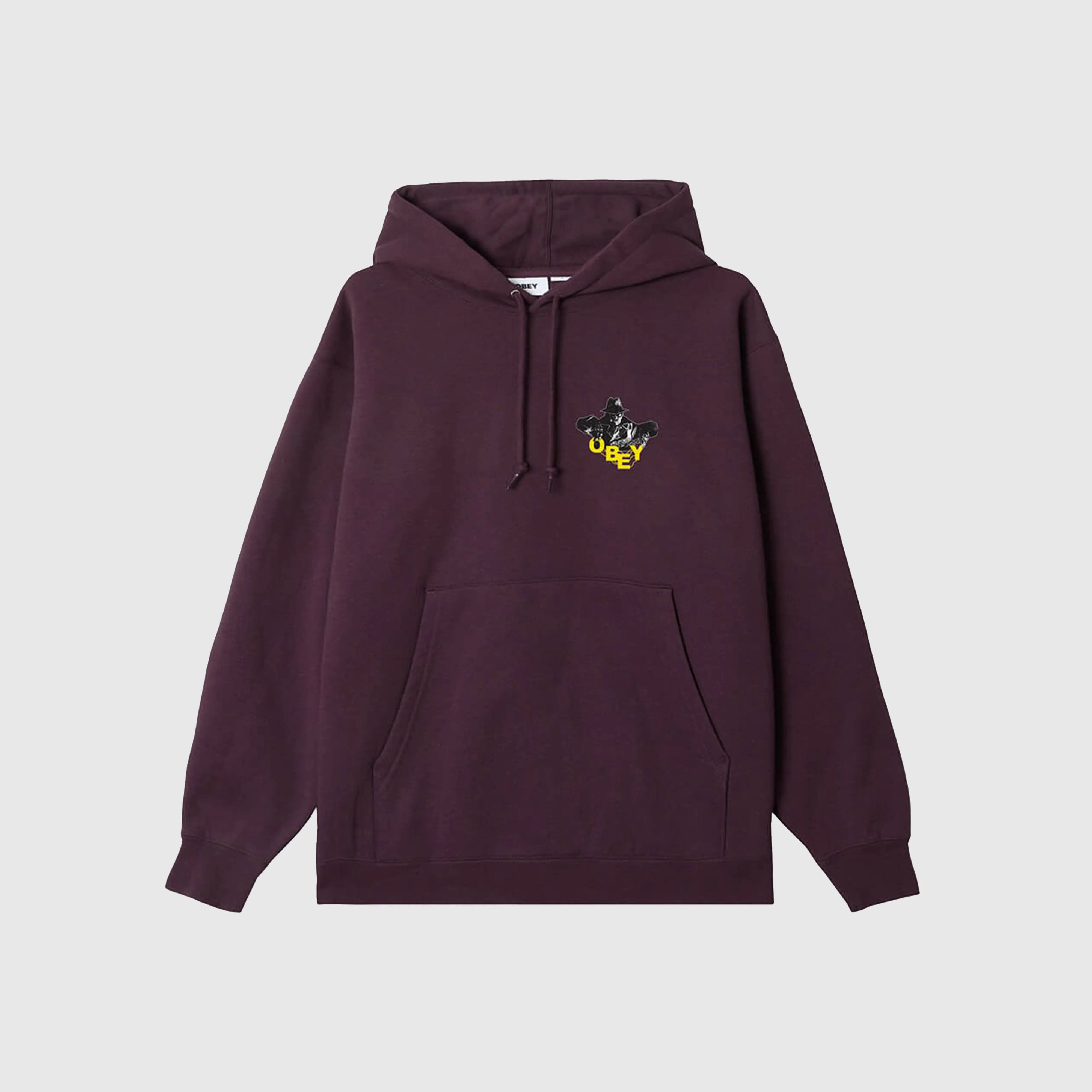 Obey Inner Power Hood - Plum Perfect