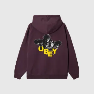 Obey Inner Power Hood - Plum Perfect