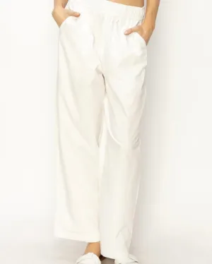 Poplin Wide Leg Pant
