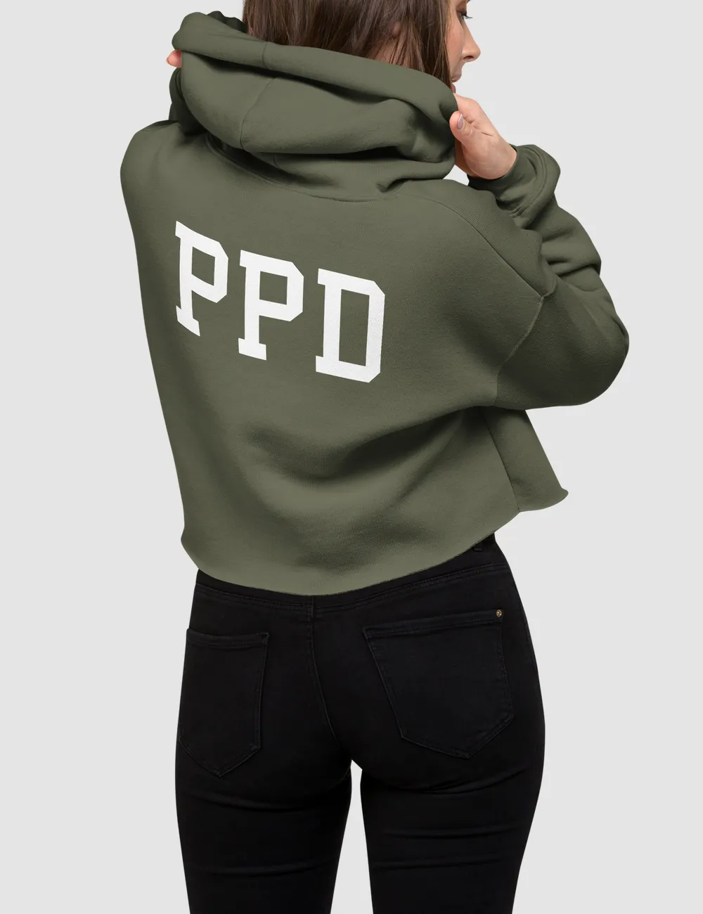 PPD Chief | Back Print Crop Hoodie