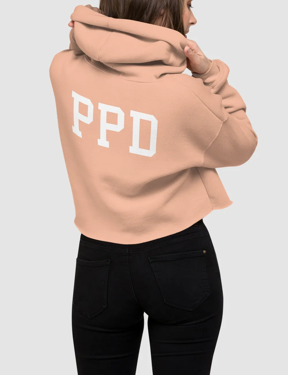 PPD Chief | Back Print Crop Hoodie