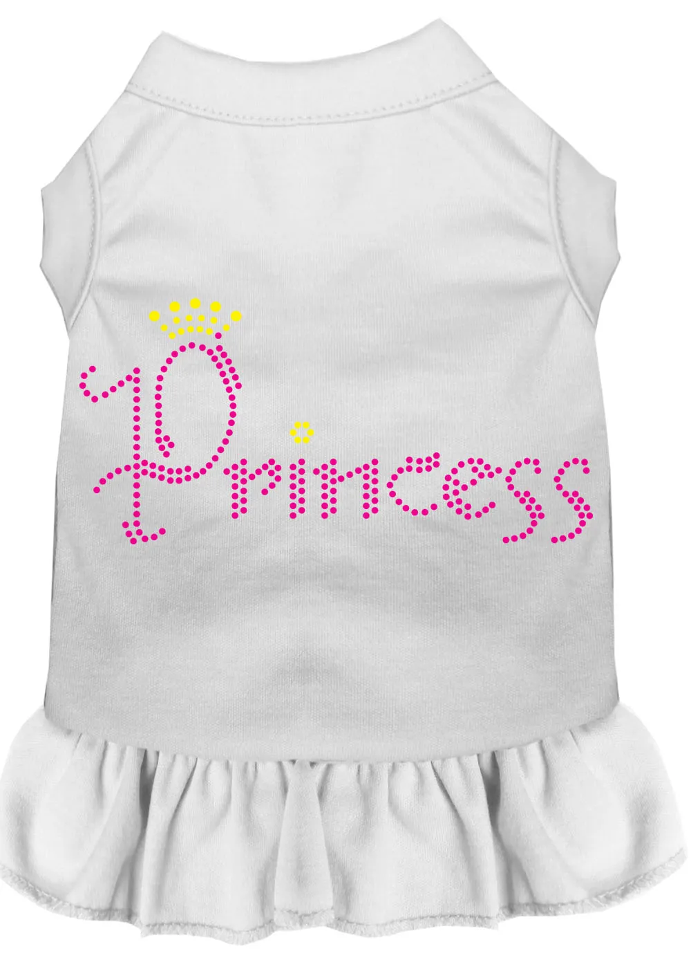 Princess Rhinestone Dress White Xxl