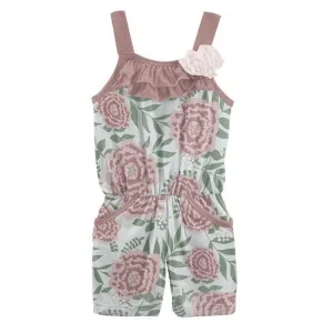 Print Bamboo Flower Romper with Pockets - Fresh Air Florist