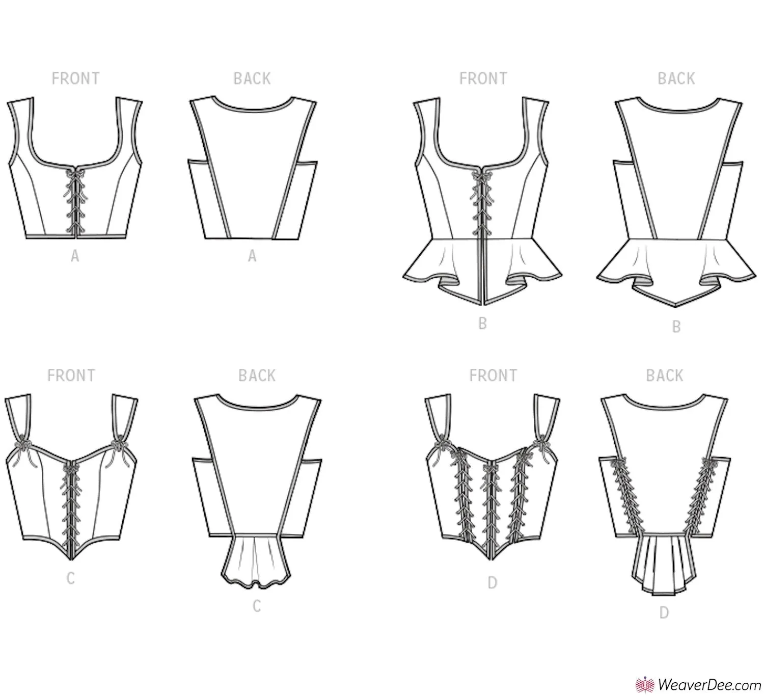 Simplicity Pattern S9592 Misses' Corsets