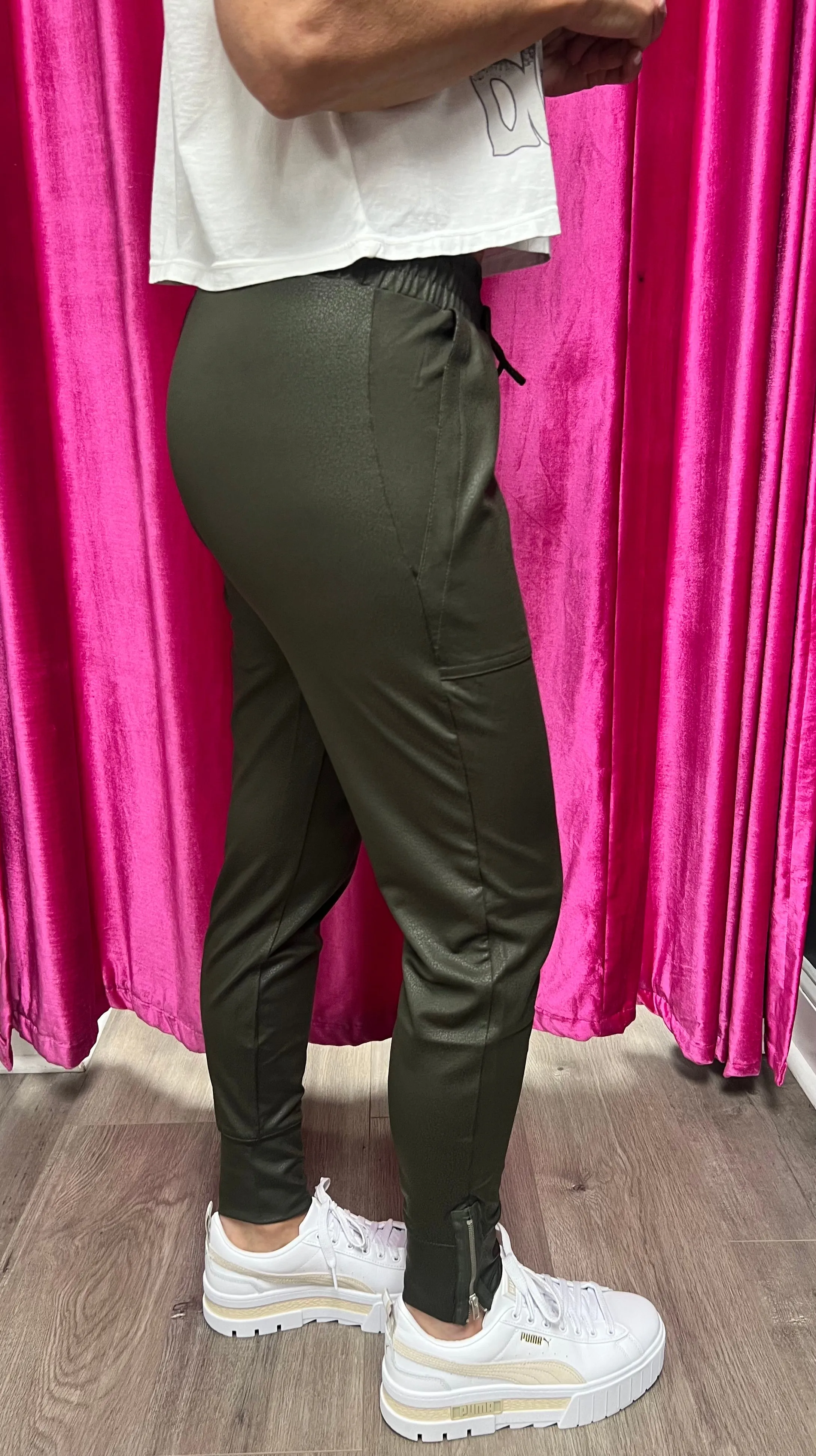 Six Fifty Coated Zip Joggers