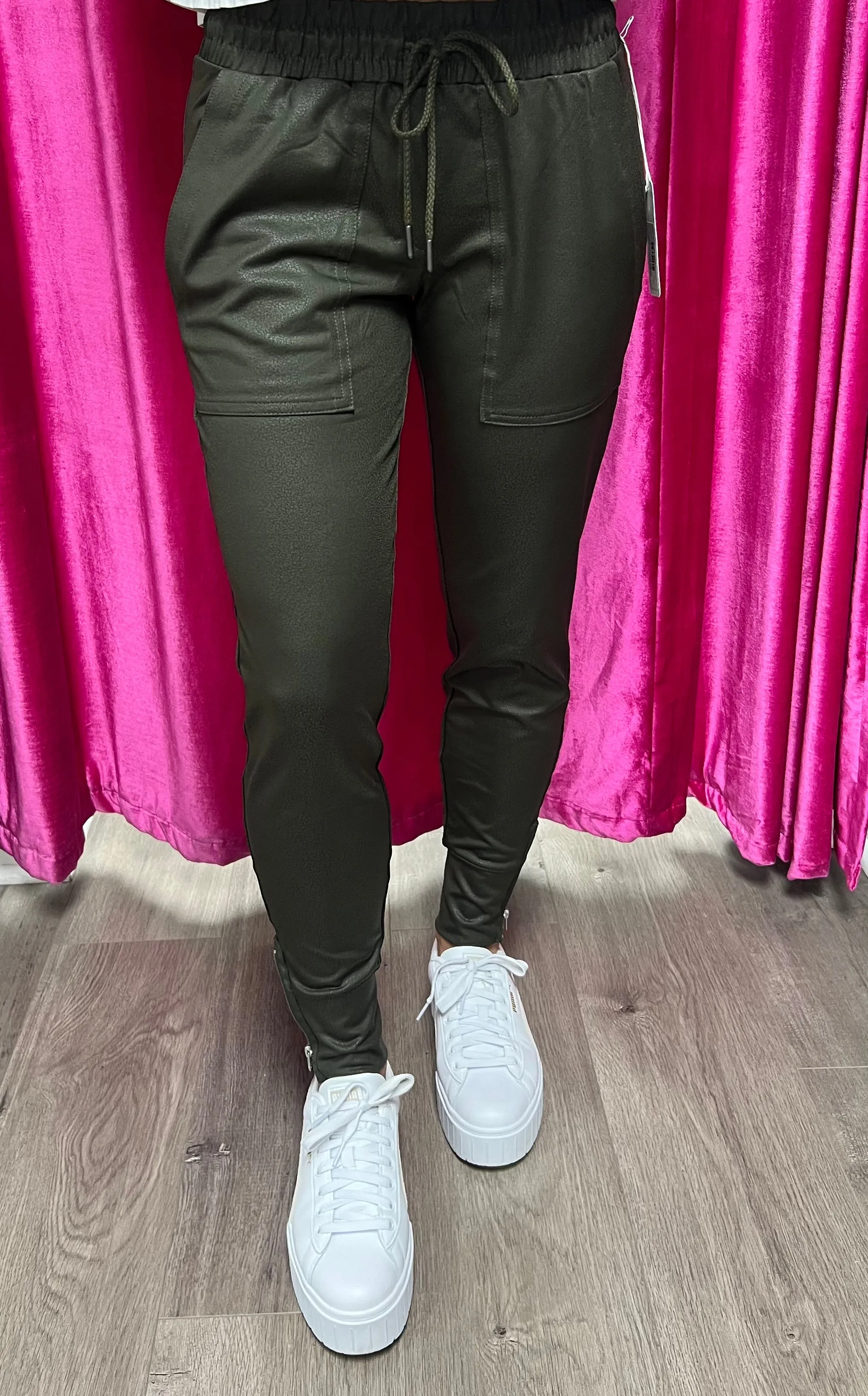 Six Fifty Coated Zip Joggers