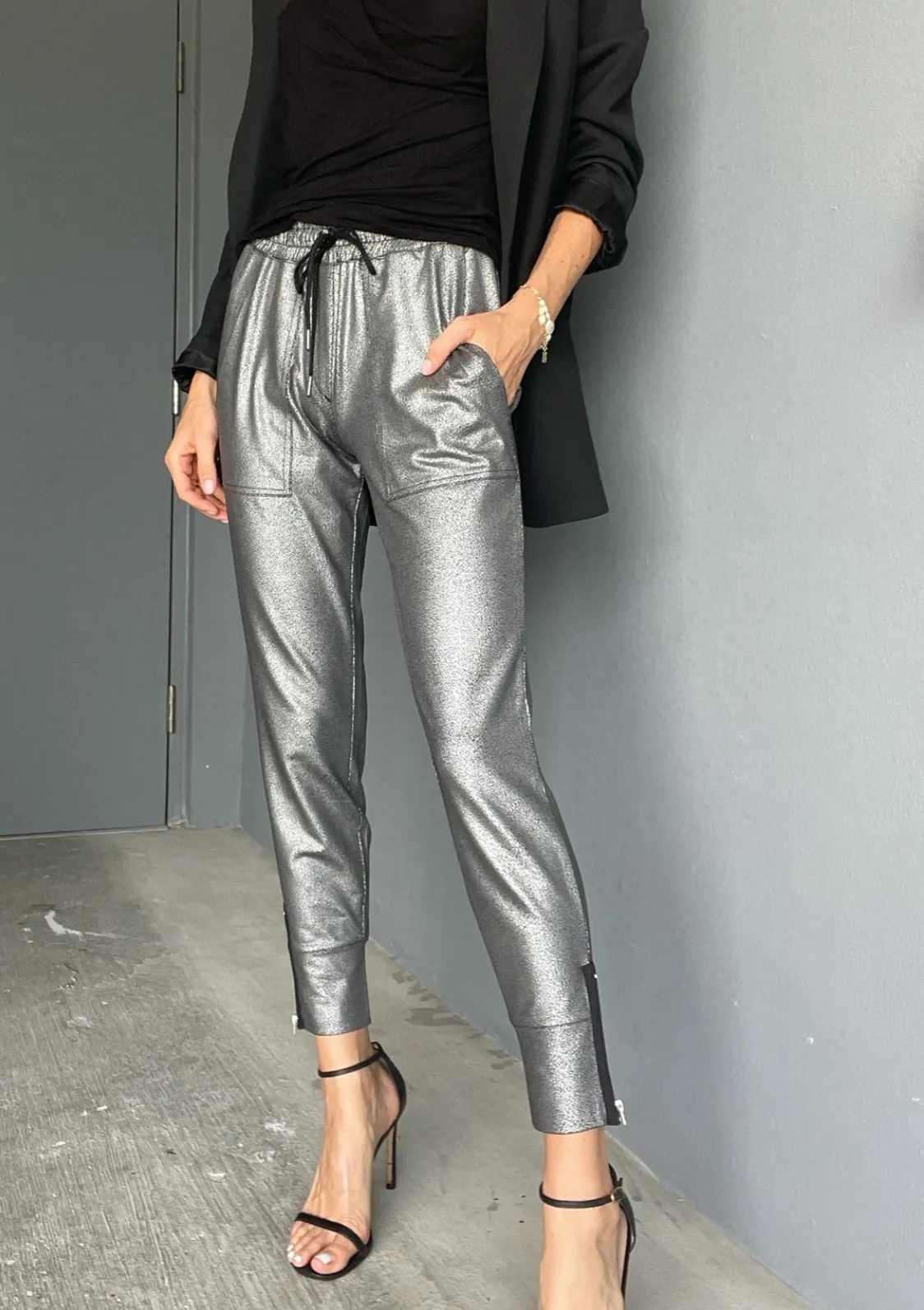Six Fifty Coated Zip Joggers