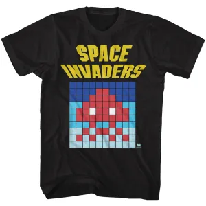 Space Invaders Big Ol Pixels Men's T-Shirt