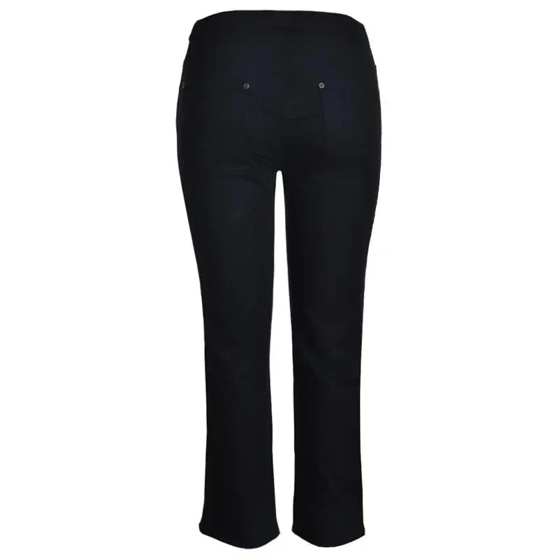 Stretch Pull-On 7/8 Jean | Black