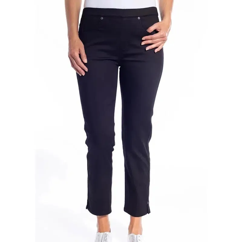 Stretch Pull-On 7/8 Jean | Black