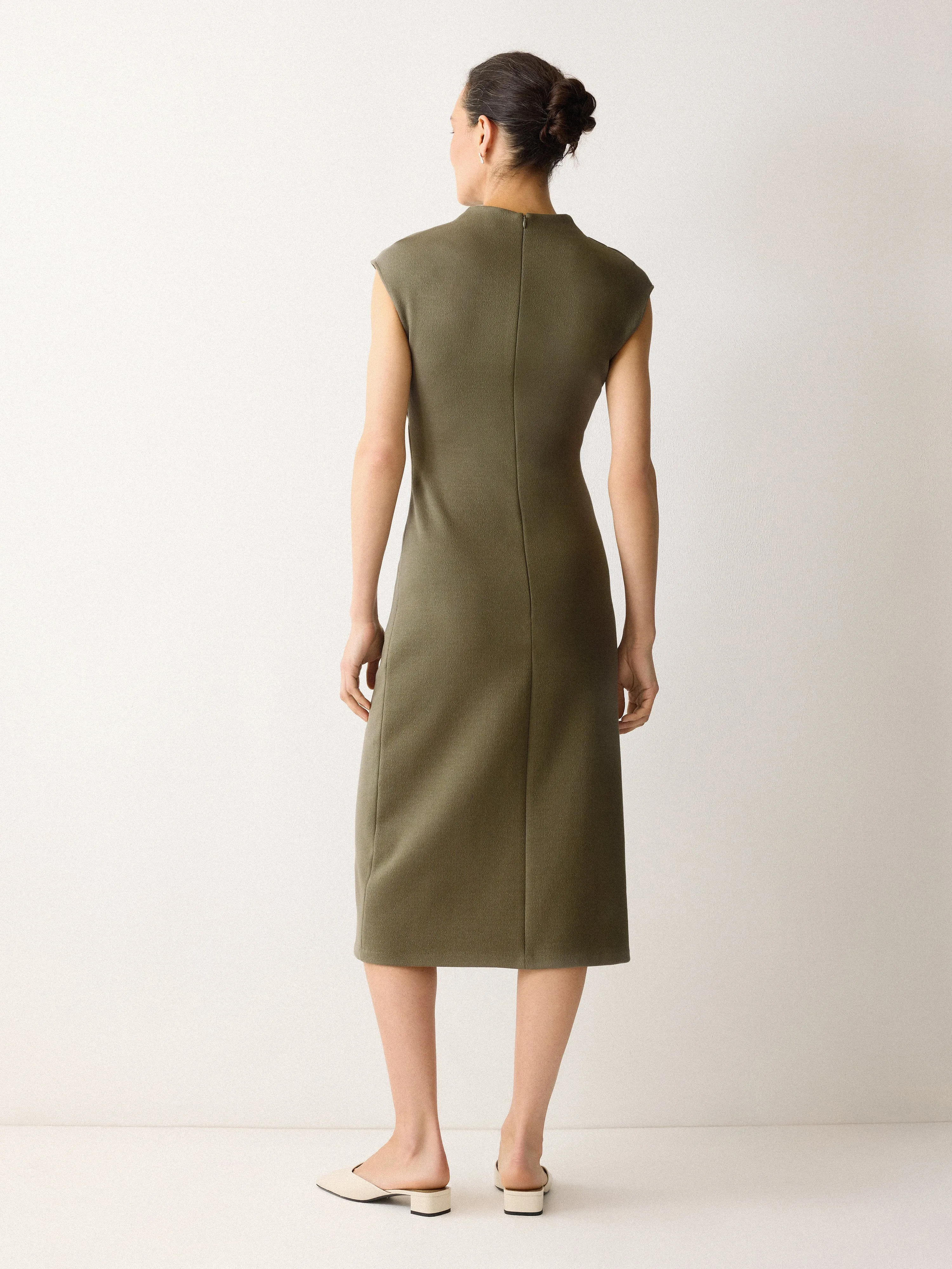 Structured Dart Dress | Green