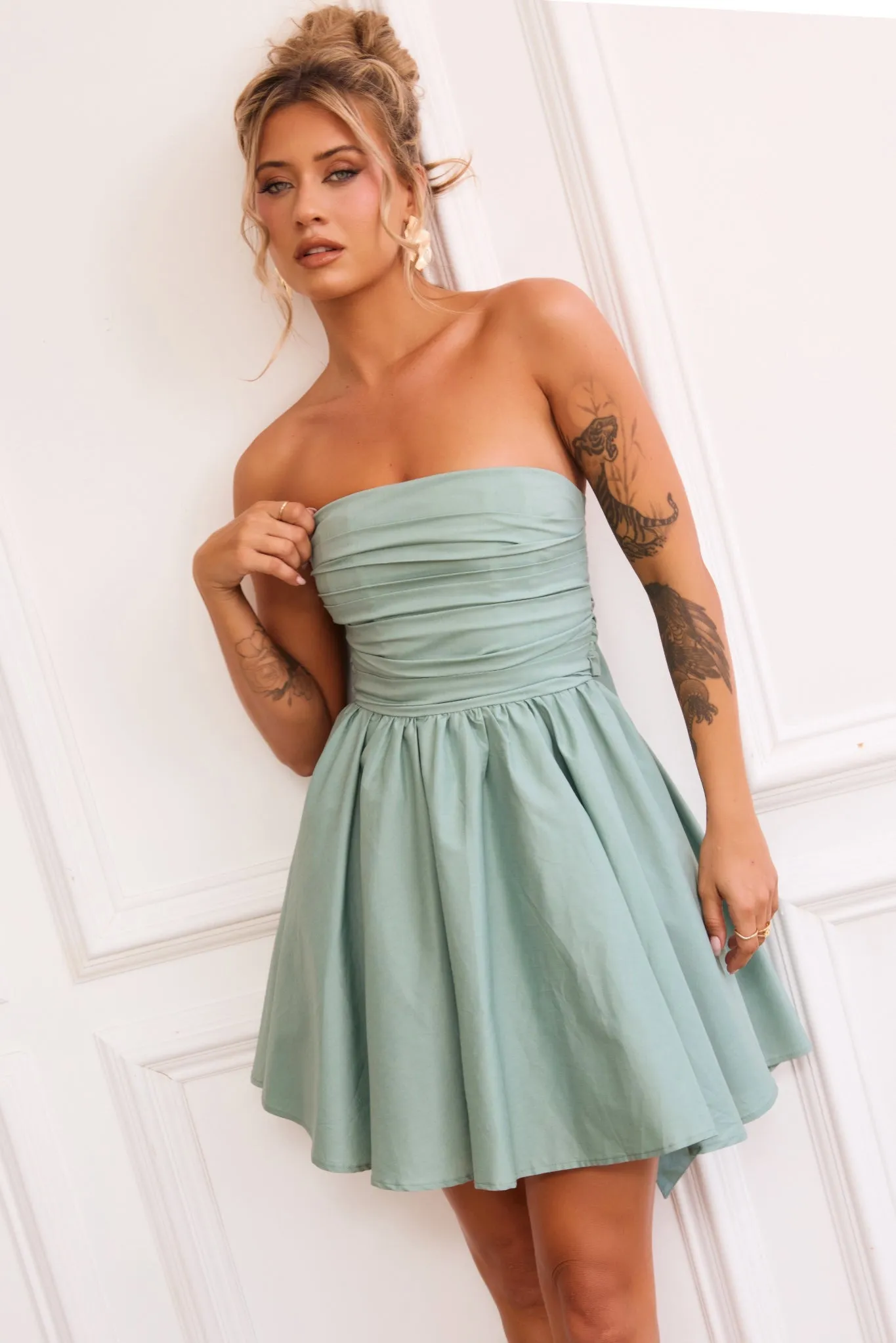 Sugar Crush Mini Dress - Sage