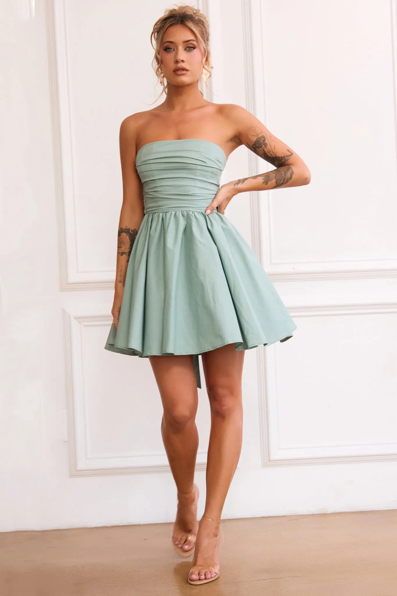 Sugar Crush Mini Dress - Sage