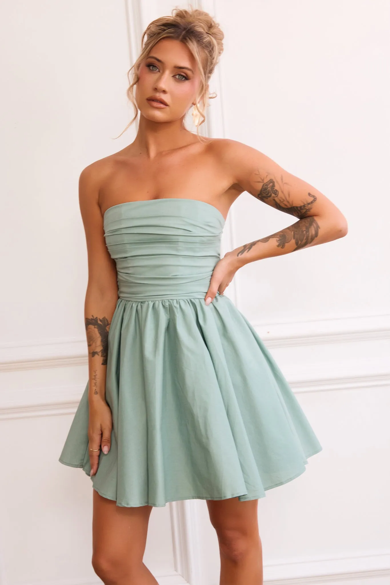 Sugar Crush Mini Dress - Sage