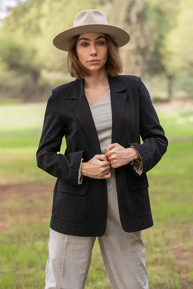 Sun Sea & Roses  Beta Blazer Black